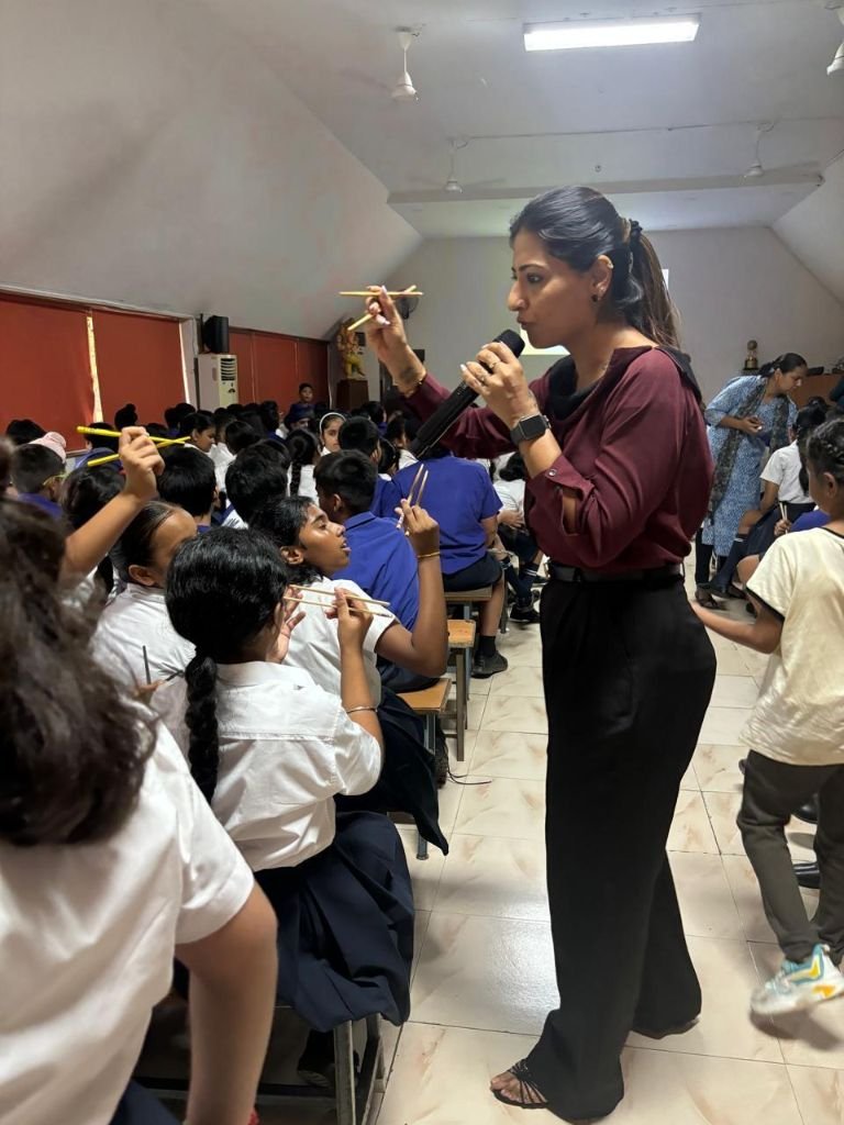 School etiquette workshop with students